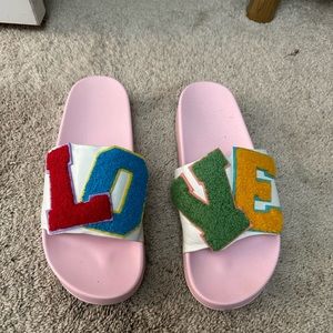 Tory Burch Love slides size 9. Worn on one trip